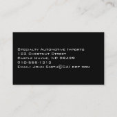 Moderne Berufliche Carbon Fiber Business Cards Visitenkarte (Rückseite)