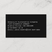 Moderne Berufliche Carbon Fiber Business Cards Visitenkarte (Rückseite)