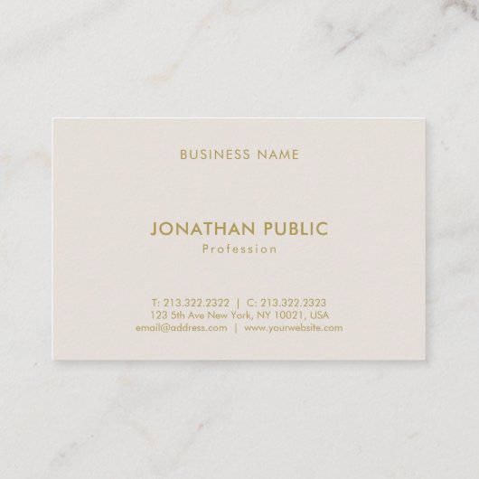 Moderne Berufliche Chic-Minimalistische Vorlage Visitenkarte (Rückseite)