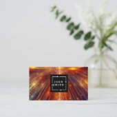 Moderne Berufliche Coole Abstrakte Kunst Visitenkarte (Stehend Vorderseite)