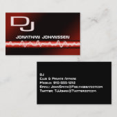 Moderne Berufliche DJ Business Card Visitenkarte (Vorne/Hinten)