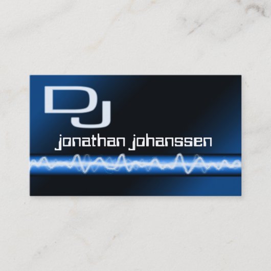 Moderne Berufliche DJ Business Card Visitenkarte (Vorderseite)
