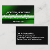 Moderne Berufliche DJ Business Card Visitenkarte (Vorne/Hinten)