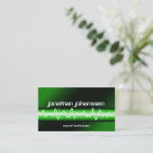 Moderne Berufliche DJ Business Card Visitenkarte (Stehend Vorderseite)