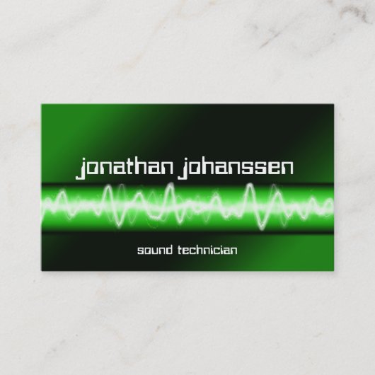 Moderne Berufliche DJ Business Card Visitenkarte (Vorderseite)