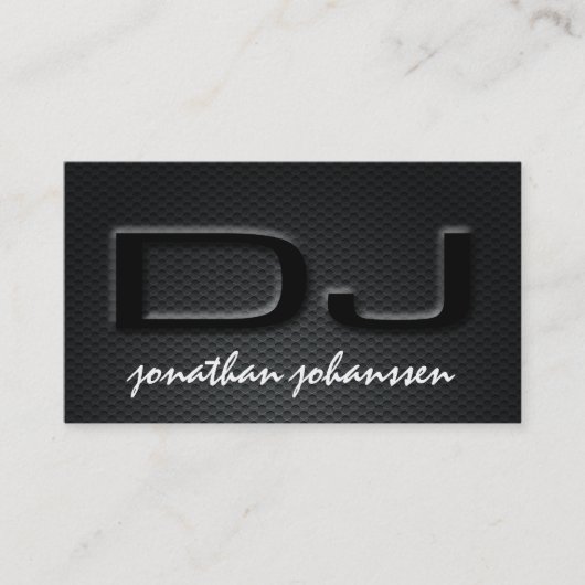 Moderne Berufliche DJ-Business-Karte für Kohlensto Visitenkarte (Vorderseite)