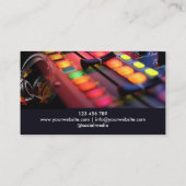 Moderne Berufliche DJ Songwriter Music Headphones Visitenkarte (Rückseite)