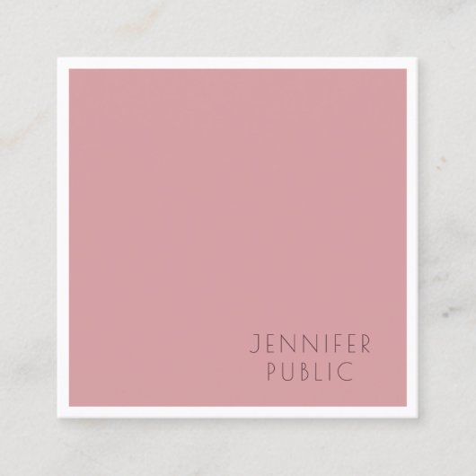 Moderne Berufliche, einfache Designvorlage Quadratische Visitenkarte (Vorderseite)