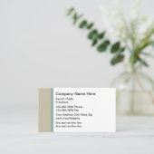 Moderne Berufliche, einfache Visitenkarten Visitenkarte (Stehend Vorderseite)