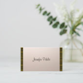 Moderne, Berufliche Einzigartige Gold Streifen Visitenkarte (Stehend Vorderseite)