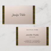 Moderne, Berufliche Einzigartige Gold Streifen Visitenkarte (Vorne/Hinten)