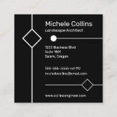 Moderne Berufliche Elegance Business Card Quadratische Visitenkarte (Rückseite)