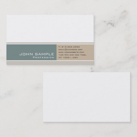 Moderne Berufliche Eleganfarben Harmonie Luxe Visitenkarte (Vorne/Hinten)