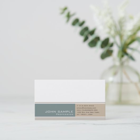 Moderne Berufliche Eleganfarben Harmonie Luxe Visitenkarte (Stehend Vorderseite)