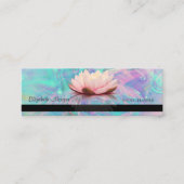 Moderne Berufliche Elegantale Opal, Streifen Lotus Mini Visitenkarte (Vorderseite)