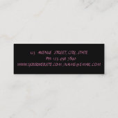 Moderne Berufliche Elegantale Opal, Streifen Lotus Mini Visitenkarte (Rückseite)