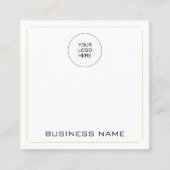 Moderne Berufliche Elegante einfache Goldvorlage Quadratische Visitenkarte (Vorderseite)