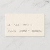 Moderne berufliche elegante einfache visitenkarte (Rückseite)