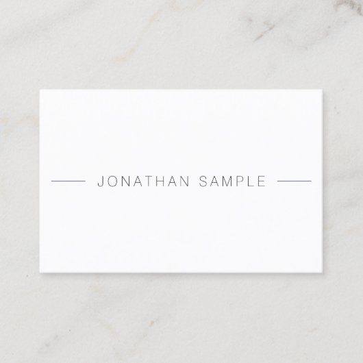 Moderne Berufliche Elegante Einfache Vorlage Cool Visitenkarte (Vorderseite)