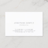 Moderne Berufliche Elegante Einfache Vorlage Cool Visitenkarte (Rückseite)