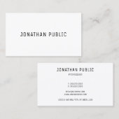 Moderne Berufliche Elegante einfache Vorlage Visitenkarte (Vorne/Hinten)