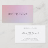 Moderne Berufliche Elegante Farben Design Schlicht Visitenkarte (Vorne/Hinten)