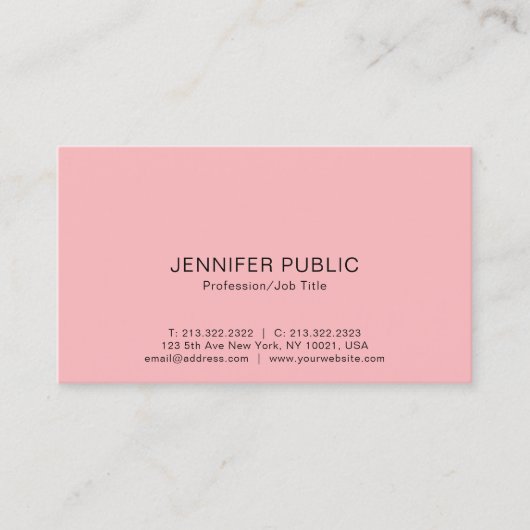 Moderne Berufliche Elegante Farben Einfach Schlich Visitenkarte (Vorderseite)