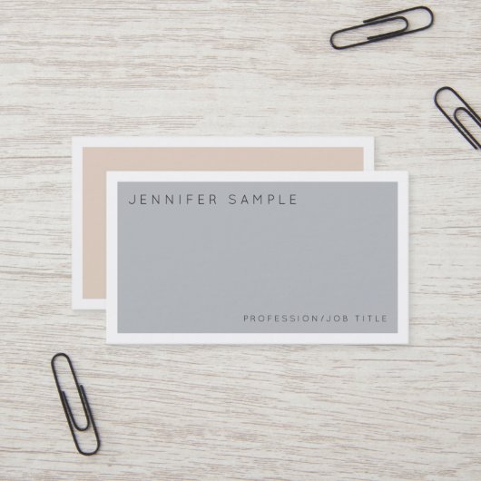 Moderne berufliche elegante FarbTrendy Entwurf Visitenkarte (Vorderseite/Rückseite Beispiel)