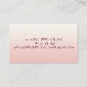 Moderne, Berufliche Elegante Glitzer Lashes Visitenkarte (Rückseite)