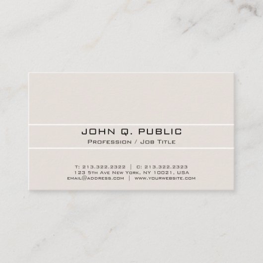 Moderne berufliche elegante harmonische Farben Visitenkarte (Vorderseite)