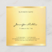 Moderne Berufliche Elegante Imitate Minimalistisch Quadratische Visitenkarte (Rückseite)