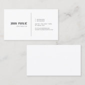 Moderne Berufliche, elegante Minimalistische Vorla Visitenkarte (Vorne/Hinten)