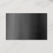 Moderne Berufliche Elegante Schwarz-Gold-Glanz Visitenkarte (Rückseite)