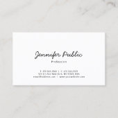 Moderne, Berufliche, elegante Skriptvorlage Visitenkarte (Vorderseite)