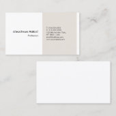 Moderne Berufliche, elegante und einfache Designvo Visitenkarte (Vorne/Hinten)