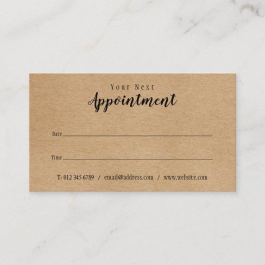 Moderne Berufliche Erinnerung Terminkarte (Vorderseite)