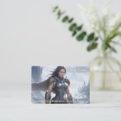 Moderne Berufliche Fantasy Artwork Visitenkarte (Stehend Vorderseite)