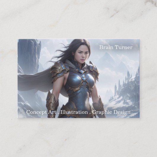 Moderne Berufliche Fantasy Artwork Visitenkarte (Vorderseite)