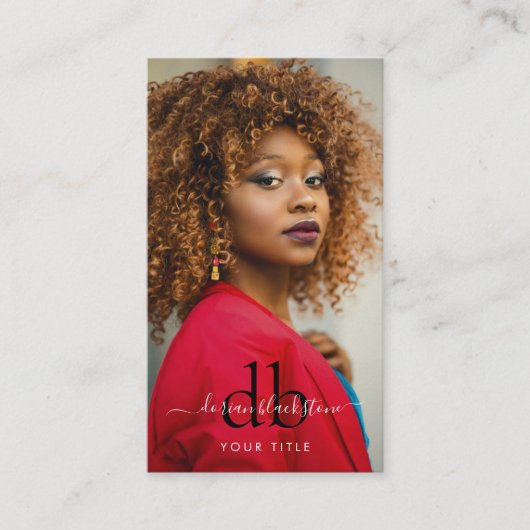 Moderne Berufliche Foto Business Card Visitenkarte (Vorderseite)