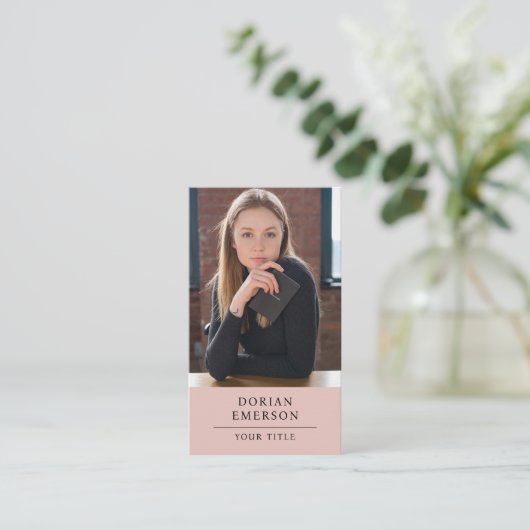 Moderne Berufliche Foto Business Consultant Card Visitenkarte (Stehend Vorderseite)