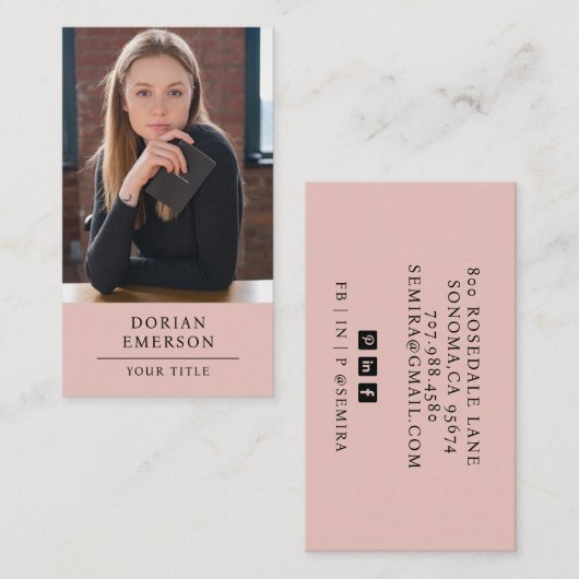 Moderne Berufliche Foto Business Consultant Card Visitenkarte (Vorne/Hinten)