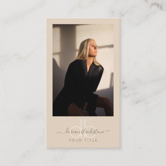 Moderne Berufliche Foto-Visitenkarte Visitenkarte (Vorderseite)