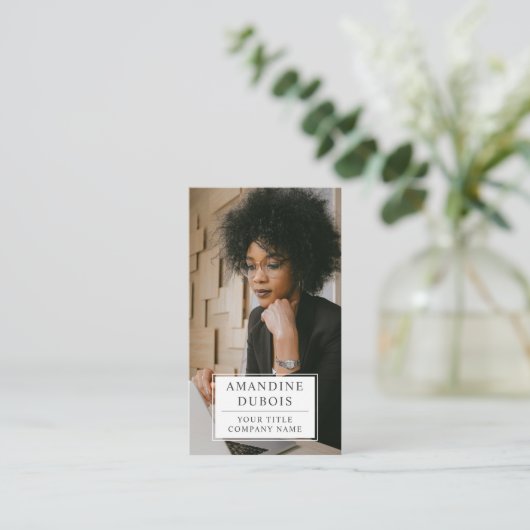 Moderne Berufliche Foto-Visitenkarte Visitenkarte (Stehend Vorderseite)