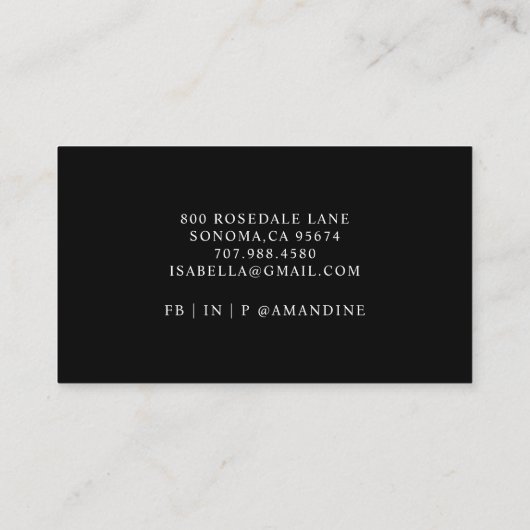 Moderne Berufliche Foto-Visitenkarte Visitenkarte (Rückseite)