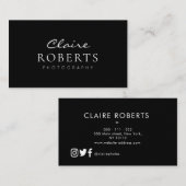 moderne berufliche | Fotograf-Geschäftskarte Visitenkarte (Vorne/Hinten)