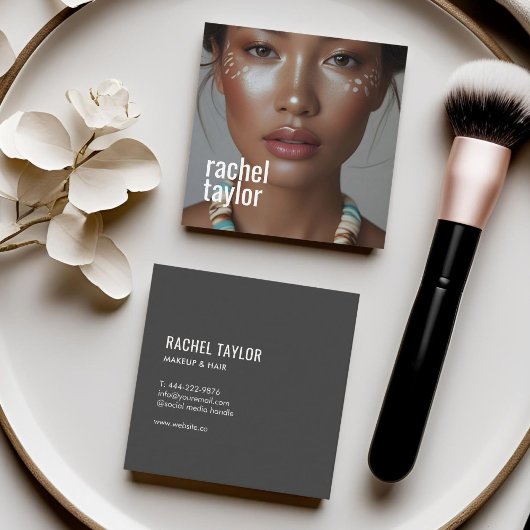 Moderne Berufliche Fotografie Quadratische Visitenkarte