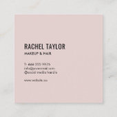 Moderne Berufliche Fotografie Quadratische Visitenkarte (Rückseite)