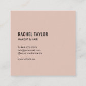 Moderne Berufliche Fotografie Quadratische Visitenkarte (Rückseite)