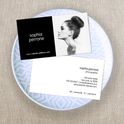 Moderne Berufliche Fotokarte Visitenkarte