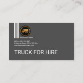 Moderne Berufliche Geometrie-Formen-Lkw-Fahrer Visitenkarte (Rückseite)
